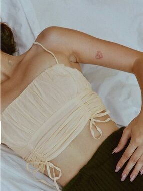 Urban Outfitters Scrunched Tie Up Crop Top